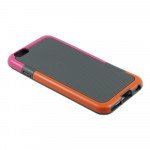 Wholesale Apple iPhone 6 4.7 Slim Tri Color Hybrid Case (Gray Pink)